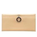 Bvlgari Leather Clip Flap Wallet Leather Long Wallet in Good condition - Bulgari
