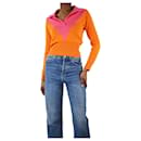 Suéter bicolor laranja e rosa - tamanho XS - Clements Ribeiro