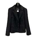 Chanel 2007 Americana blazer de lana negra