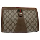 Bolsa GUCCI GG Supreme Web Sherry Line Bege Vermelho Verde 89 01 032 auth 61455 - Gucci