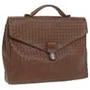 BOTTEGAVENETA INTRECCIATO Business Bag Leather Brown Auth 60304 - Autre Marque