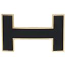 Nur HERMES-Accessoire, Schnalle / Schwarze Gürtelschnalle aus Metall - 101657 - Hermès