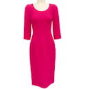 Dolce & Gabbana Hot Pink Silk Crepe Dress - Autre Marque