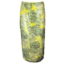 Prabal Gurung Verde / Falda midi de lentejuelas amarilla - Autre Marque