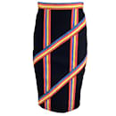 Peter Pilotto Black Multi Stripe Jacquard Skirt - Autre Marque