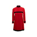 Vintage rojo y negro Chanel Boutique Velvet Mini Vestido Tamaño FR 36 - Autre Marque