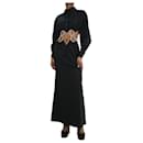 Black crystal-embellished cutout wool maxi dress - size XS - Autre Marque