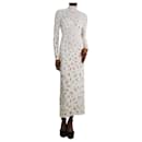Cream high-neck floral printed maxi dress - size FR 36 - Paco Rabanne
