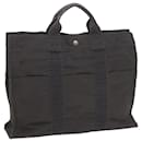 HERMES Her Line Tote Bag Nylon Gray Auth bs10269 - Hermès