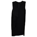 Joseph Asymmetric Sleeveless Dress in Black Acetate
