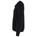 Burberry Logo Half-Zip Sweater in Black Cashmere