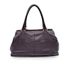 Brown Leather Intrecciato Detail Tote Bag Handbag - Bottega Veneta