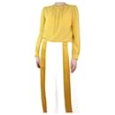 Blusa de seda amarela - tamanho UK 8 - Chloé
