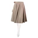 Taupe flared skirt - size S - Autre Marque