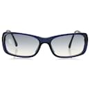 Chanel Blue Round Tinted Sunglasses
