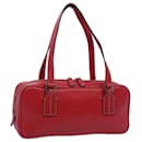 BURBERRY Shoulder Bag Leather Red Auth bs10476 - Burberry
