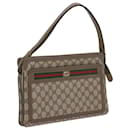 GUCCI GG Supreme Web Sherry Line Shoulder Bag Beige Red 41 02 090 Auth am5260 - Gucci