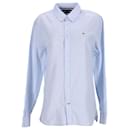 Camisa masculina de sarja de algodão e linho - Tommy Hilfiger