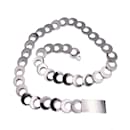 ceinture ou collier de chaîne en métal argenté vintage - Christian Dior