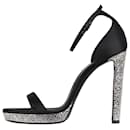 Black bejewelled sandal heels - size EU 41 - Saint Laurent