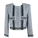 9Jaqueta de tweed preta estilo K$ New Gigi Hadid - Chanel