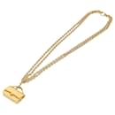 CHANEL Necklace Gold Tone CC Auth hk964 - Chanel