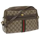 GUCCI GG Canvas Web Sherry Line Shoulder Bag PVC Beige Green Red Auth yk9773 - Gucci