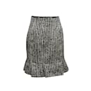 Vintage Black & White Calvin Klein Herringbone Wool Skirt Size US 6