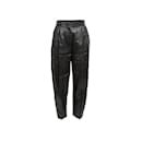 Black Alexander McQueen Waxed Linen Pants Size EU 42 - Alexander Mcqueen