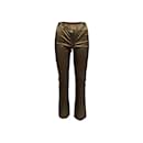 Vintage oro y multicolor Romeo Gigli pantalones a rayas tamaño UE 36