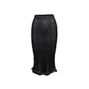 Black & Navy Adam Jones Lace Fur-Trimmed Skirt Size US S - Autre Marque