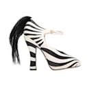 Gucci blanco y negro 2017 Zapatos Mercedita Cebra Talla 36