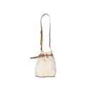 Ivory & Tan Polo Ralph Lauren Cable Knit Bucket Bag