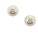 Dior White Faux Pearl Clip On Earrings