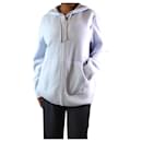 Blue cashmere lined faced hoodie - size XXXL - Burberry