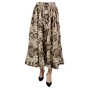 Brown animal print midi skirt - size UK 12 - Ganni