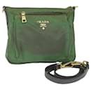 PRADA Shoulder Bag Nylon Green Auth 61234 - Prada
