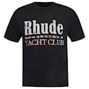 T-shirt con bandiera Rhude - Rhude - Cotone - Nera - Autre Marque
