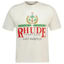 East Hampton Crest T-Shirt – Rhude – Baumwolle – Weiß - Autre Marque