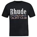 T-shirt con bandiera Rhude - Rhude - Cotone - Nera - Autre Marque
