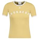 Kontrast-T-Shirt – Courreges – Baumwolle – Weiß