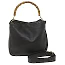 GUCCI Bamboo Shoulder Bag Leather 2way Brown Auth 59744 - Gucci