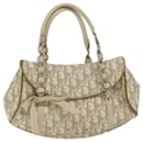 Christian Dior trotter romantic Hand Bag PVC Leather Beige 03 RU 0037 auth 60878