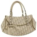 Christian Dior Trotteur Romantique Sac à Main Cuir PVC Beige 03 RU 0037 auth 60878