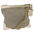 PRADA Shoulder Bag Canvas Beige Auth 61623 - Prada