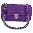 Flap Pochette Cloth Bag Anemone Purple - Prada