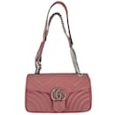 GG Marmont Medium Matelassé Leather Pink Bag - Gucci