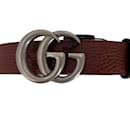 Cinturón mediano reversible GG Marmont negro y marrón - Talla 80/32 - Gucci