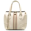 Gucci White Leather Treasure Handbag