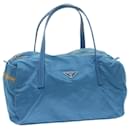 PRADA Hand Bag Nylon Blue Auth 61706 - Prada